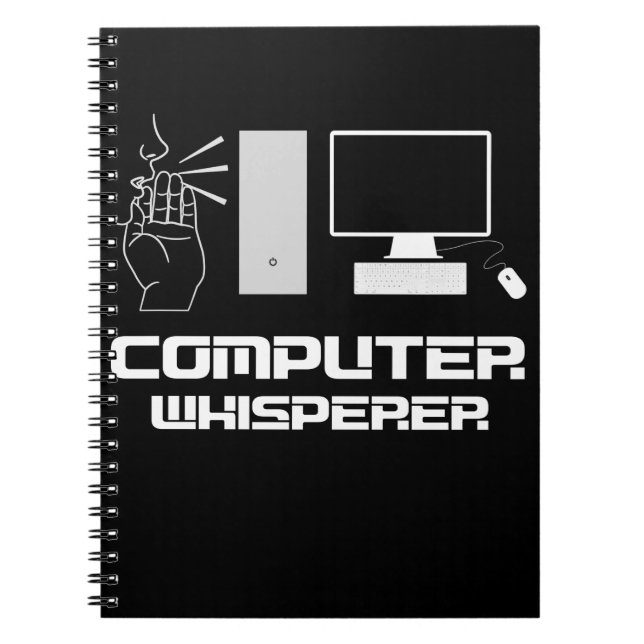Computer Whisperer Funny Gamer IT Admin Programmer Notebook (Front)