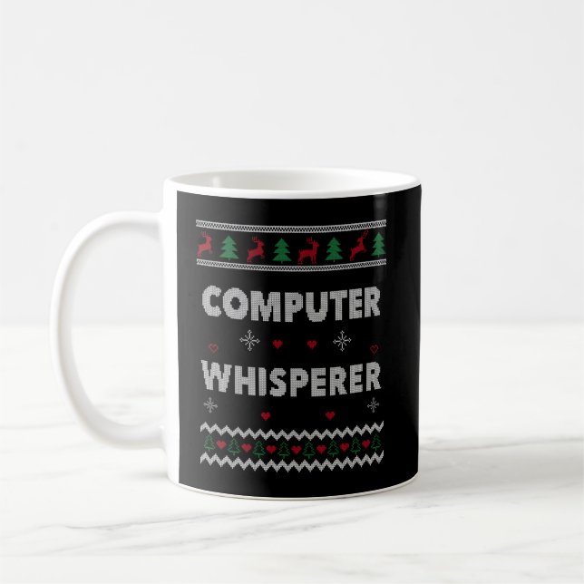 Computer Whisperer It Sysadmin Ugly Coffee Mug (Left)