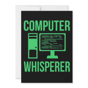 Computer Whisperer IT Tech Software Programmer Thank You Card
