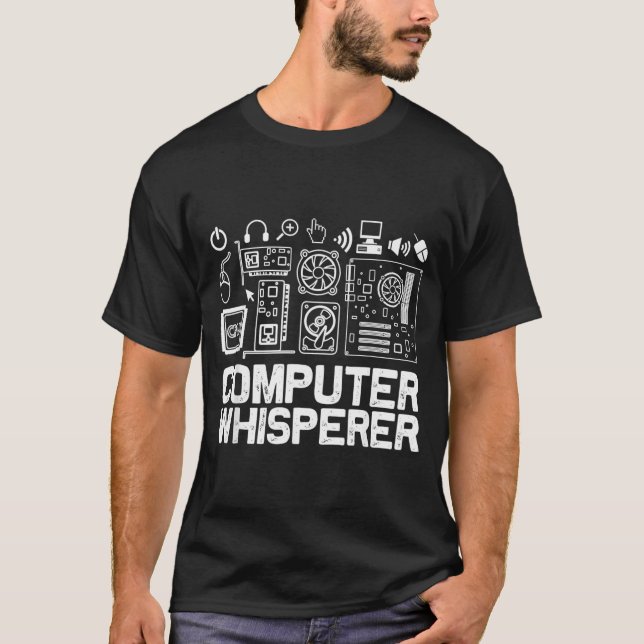 Computer Whisperer Shirt Tech Support Nerds Geek (Front)
