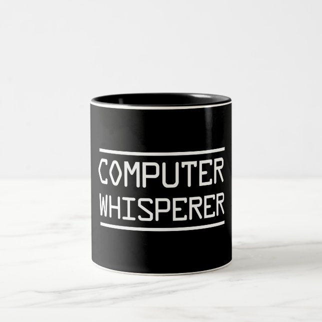 Computer Whisperer Two-Tone Coffee Mug (Center)