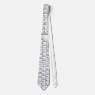Computer White Keyboard Tie