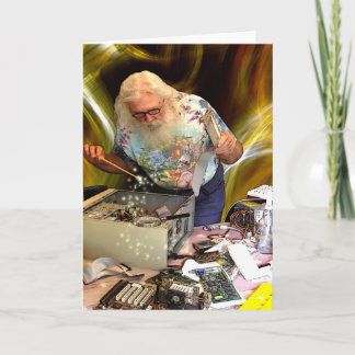 COMPUTER WIZARD GREETING CARD