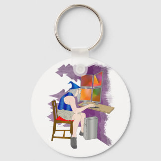 computer wizard keychain
