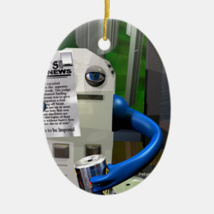 Computer Worker Ceramic Ornament