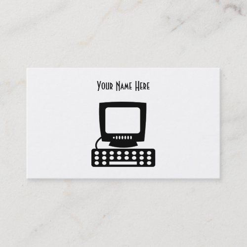 Computer, Your Name Here Business Cards