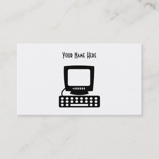 Customizable Computer, Your Name Here Business Cards