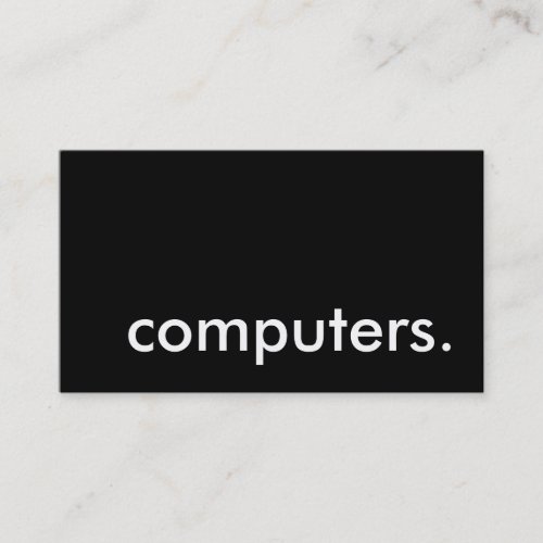 computers. business card template