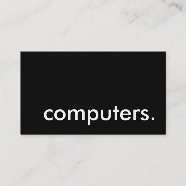 computers. business card (Front)
