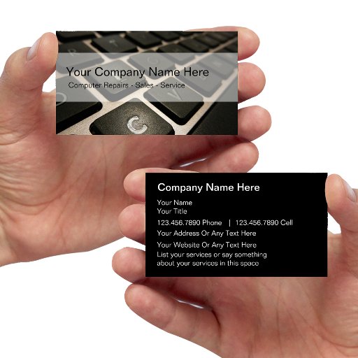 Customizable Computers Business Cards