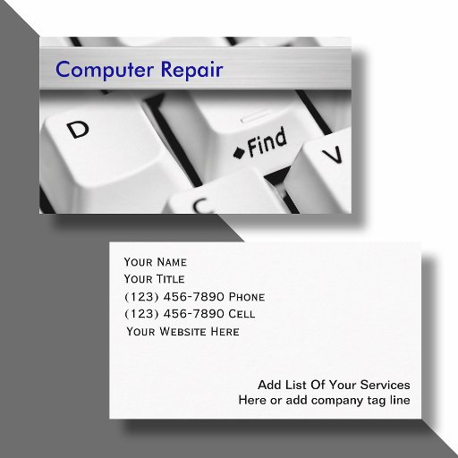 Customizable Computers Business Cards