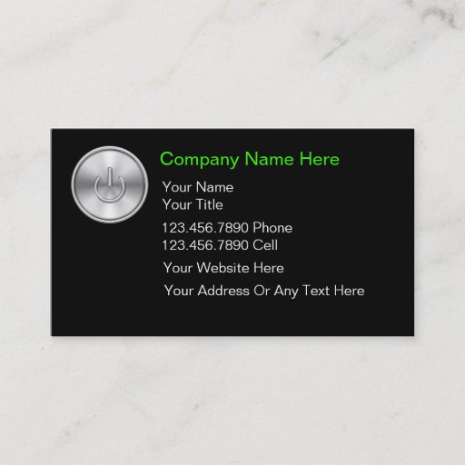 Customizable Computers Business Cards
