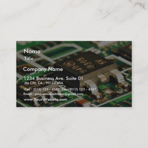 Computers Chips Circuits Business Cards