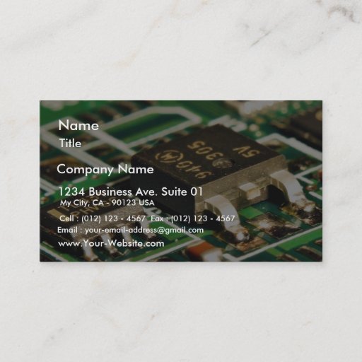 Customizable Computers Chips Circuits Business Cards