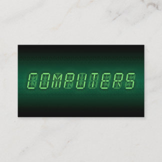 computers : digital readout business card