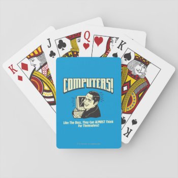 Computers: Like The Boss Playing Cards by RetroSpoofs at Zazzle