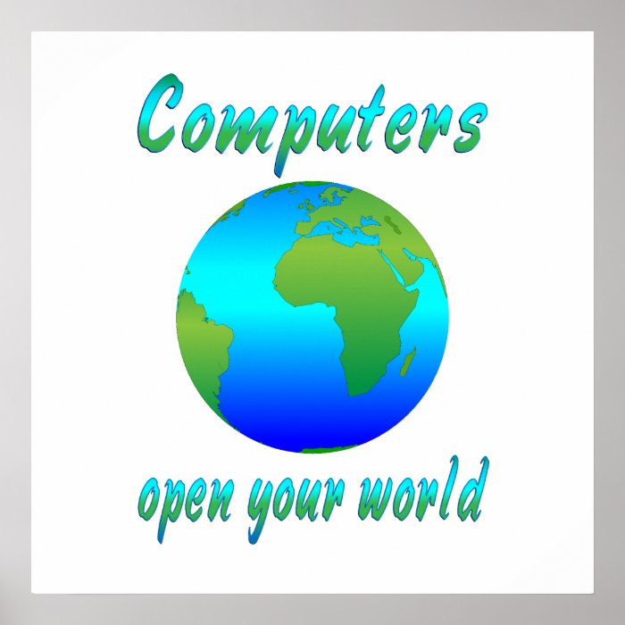 Computers Open Worlds Print