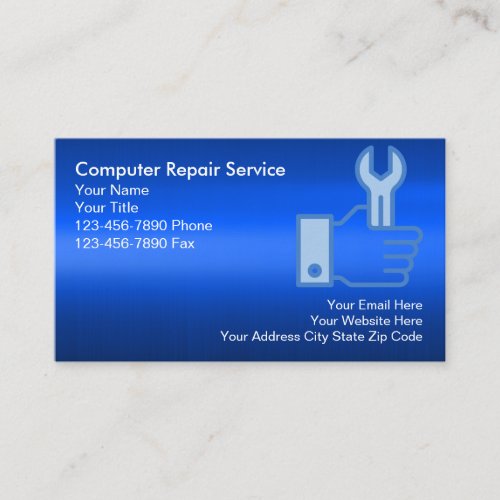 Computers Repair Service Professional Business  Business Card