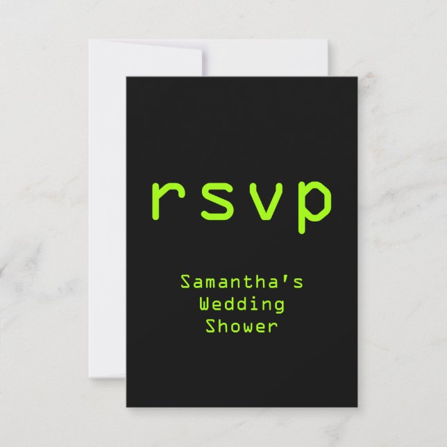 Computing Themed & Digital Style "rsvp" Card (Front)