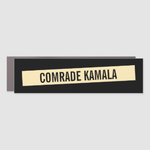 Comrade Kamala (Black) Car Magnet