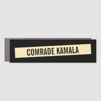 Comrade Kamala (Black) Car Magnet