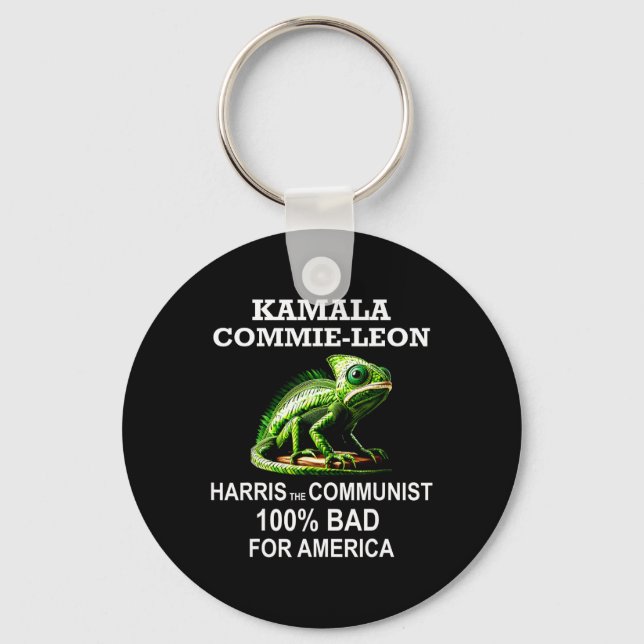 Comrade Kamala Commie Leon Commieleon Communist Ha Keychain (Front)