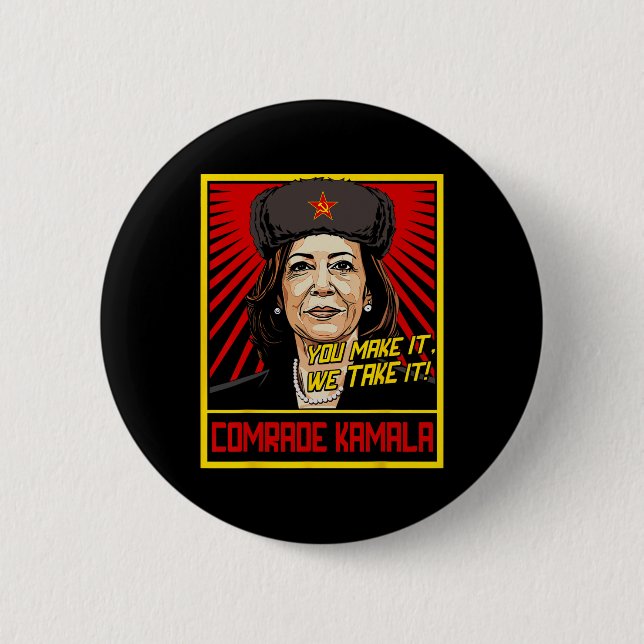 Comrade Kamala Kamala Harris Tim Wheimer Coach 202 Button (Front)