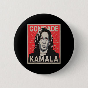Comrade Kamala Shirt Funny Political Wearing Pearl Button