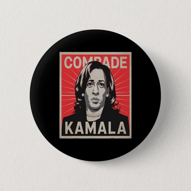 Comrade Kamala Shirt Funny Political Wearing Pearl Button (Front)