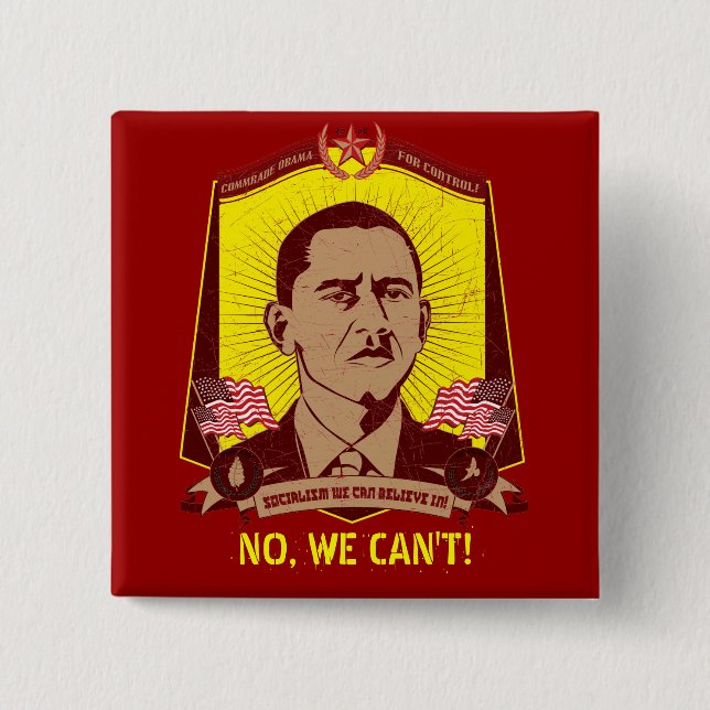 Comrade Obama Customizable Slogan Button (Front)