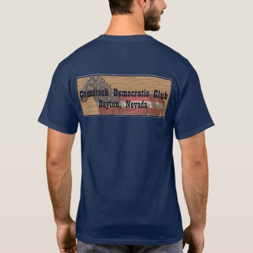 Comstock Democratic Club Logo on back T_Shirt