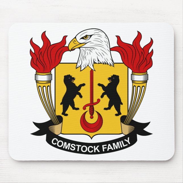 Comstock Family Crest Mouse Pad (Front)