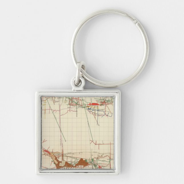 Comstock Mine Maps Number III Keychain (Front)