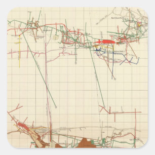 Comstock Mine Maps Number III Square Sticker