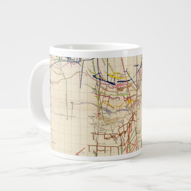 Comstock Mine Maps Number IV Large Coffee Mug (Front Left)