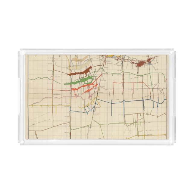 Comstock Mine Maps Number VI Acrylic Tray (Front)