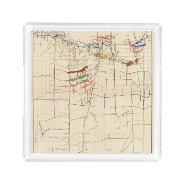 Comstock Mine Maps Number VI Acrylic Tray (Front)