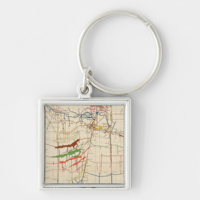 Comstock Mine Maps Number VI Keychain (Front)