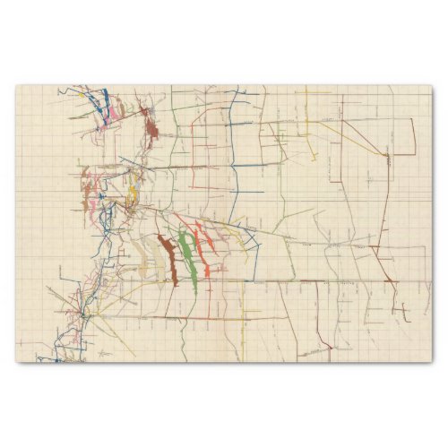 Comstock Mine Maps Number VI Tissue Paper