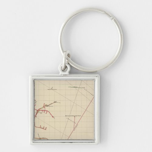 Comstock Mine Maps Number VIX Keychain