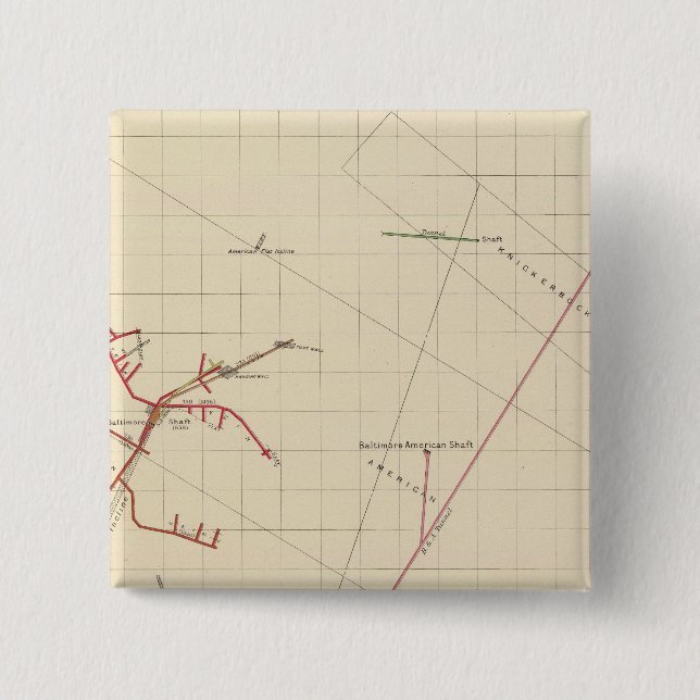 Comstock Mine Maps Number VIX Pinback Button (Front)