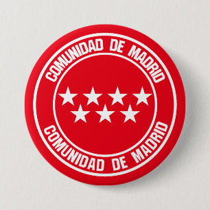 Comunidad de Madrid Round Emblem Button