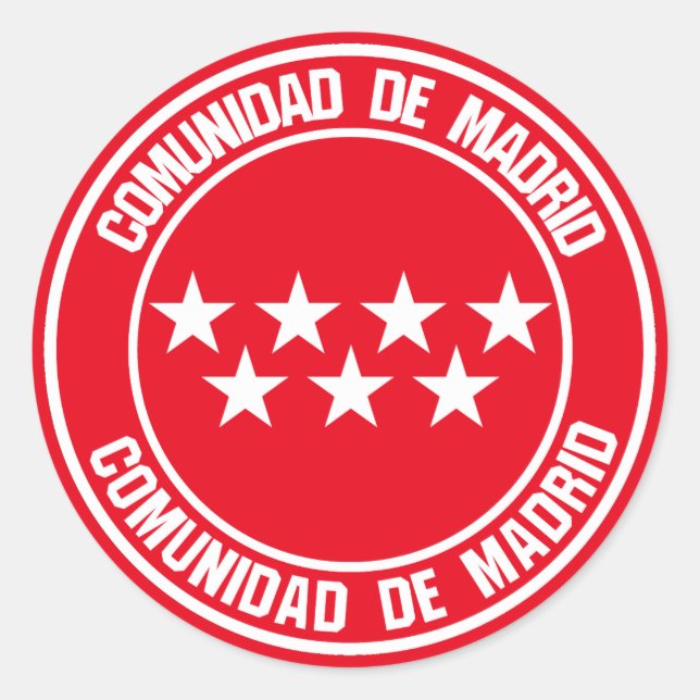 Comunidad de Madrid Round Emblem Classic Round Sticker (Front)