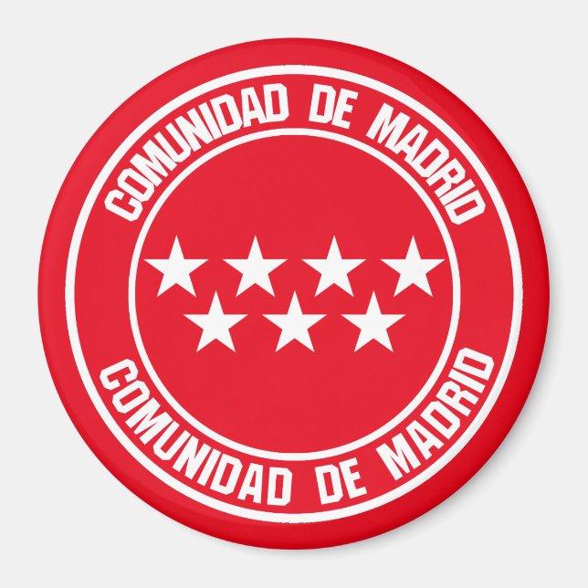 Comunidad de Madrid Round Emblem Magnet (Front)