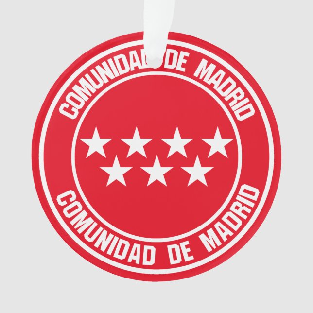Comunidad de Madrid Round Emblem Ornament (Front)