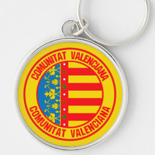 Comunitat Valenciana Round Emblem Keychain
