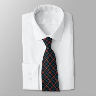 Comyn - Cumming Clan Tartan Red and Blue Plaid Neck Tie