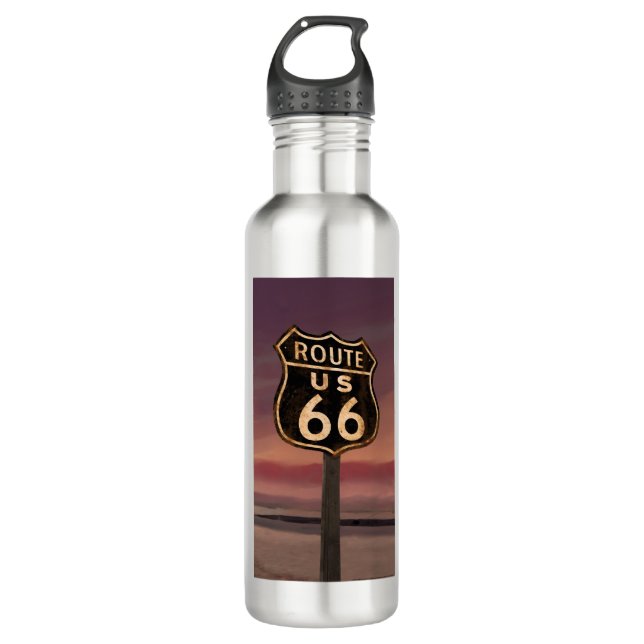 CON02CRFC Route 66.tif Stainless Steel Water Bottle (Front)