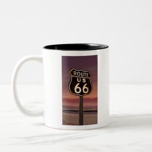 CON02CRFC Route 66tif Two_Tone Coffee Mug