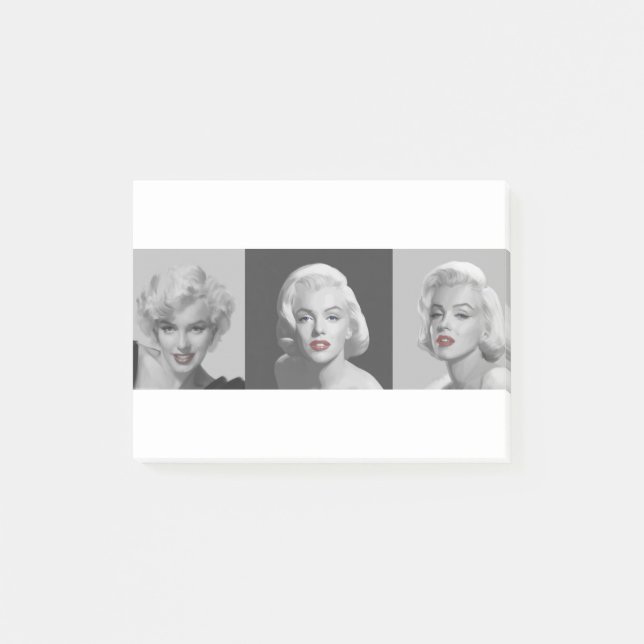 CON18BWRD Marilyn Trio Red Lips Blue Eyes.tif Post-it Notes (Front)